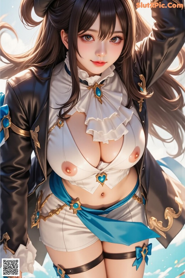 Hentai - Luminous Charm of the Aquatic Enchantress Set.1 20250125 Part 12 No.753e58 A woman in a white and blue outfit is posing for a picture.