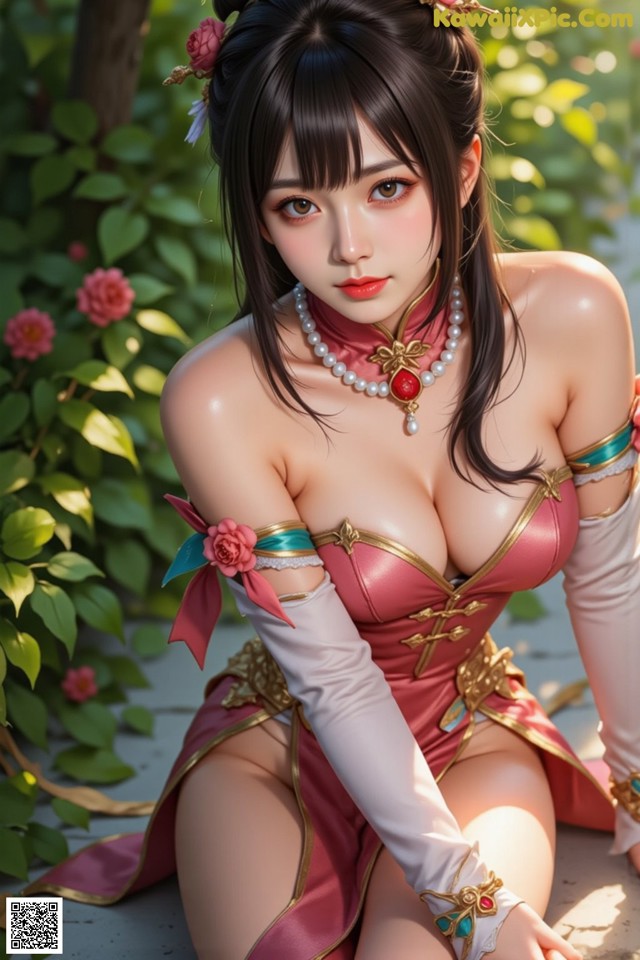 Hentai - The Frozen Elegance That Melts Starlight Set.2 20250106 Part 1 No.82bef8 A woman in a pink dress sitting on the ground.